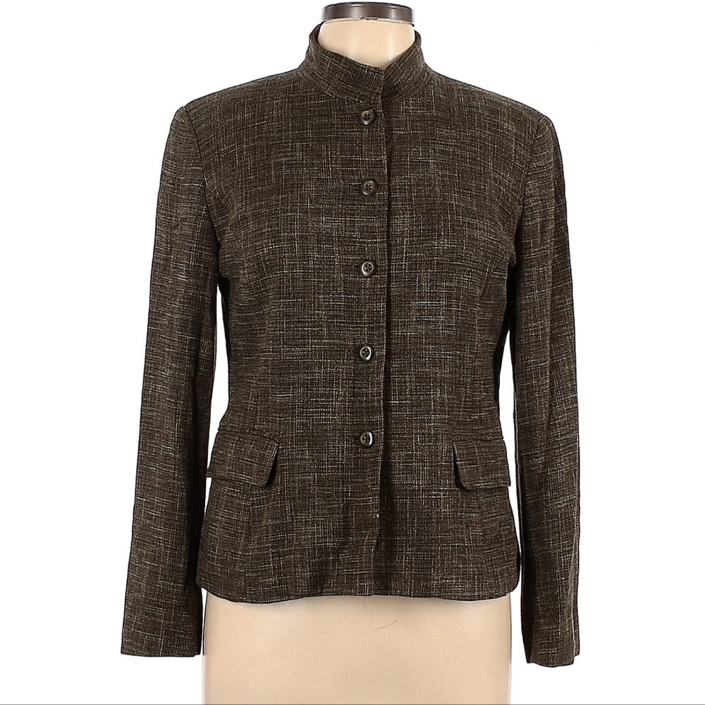 Gianni Suit Jacket Textured Brown Size 10P